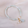 Jade and Pearl Gourd Charm Bracelet