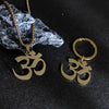 Om Symbol Necklace or Keychain, Stainless Steel Pendant