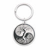 Tree of Life Yin Yang Stainless Steel Necklace Pendant
