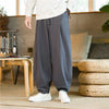 Men's Harem Pants, Solid Color Drawstring With Pockets