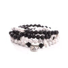 8mm Natural Stone Lotus Mala Bracelet
