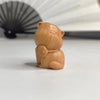Mini Glowstone and Wood Cat Figurines for Desk Decor