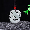 Jade Rabbit Pendant Necklace, Natural Ice-Nu Chinese Zodiac Protection
