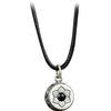 Rotating Mantra Bead Necklace with Flower and Hexagon Designs