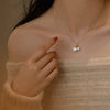 Shell Pearl Necklace, Gold-Tone Copper Pendant