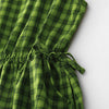 Sleeveless Plaid Summer Midi Dress With Pockets