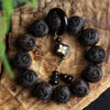 Ebony Wood Om Mani Padme Hum Engraved Bracelet