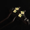 Ebony Wood Gardenia Hairpin, Floral U-Pin for Updos