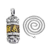 Om Mani Padme Hum Rotating Pendant Necklace, Copper