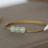 Three Beads Jade Luck String Weave Bracelet