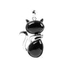 Cat Pattern Natural Crystal Protection Necklace Pendant