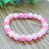 Ice Glass Bead Bracelet, Handmade Pastel Stretch Wristband
