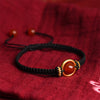 Red Agate Bead Peace Buckle Calm Rope Bracelet