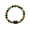 Tiger Eye and Picture Jasper Zodiac Bead Bracelet