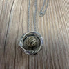 Mobius Copper Necklace Pendant with Geometric Charm