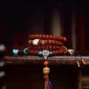 Tibetan Style Double Dragon Bodhi Seed 108 Bead Mala Bracelet Necklace