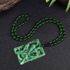 Guan Gong Pendant Necklace with Glass Bead Chain