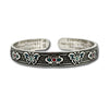 Copper Enamel Butterfly Bangle with Heart Sutra