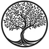 Tree of Life Metal Wall Art, Iron Silhouette Decor