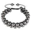 Natural Tiger Eye Black Magnetite Double Row Beads Bracelet