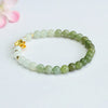 Gradient Hetian Jade Lotus Bracelet