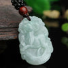 Carved Jade Zodiac Pendant Necklace
