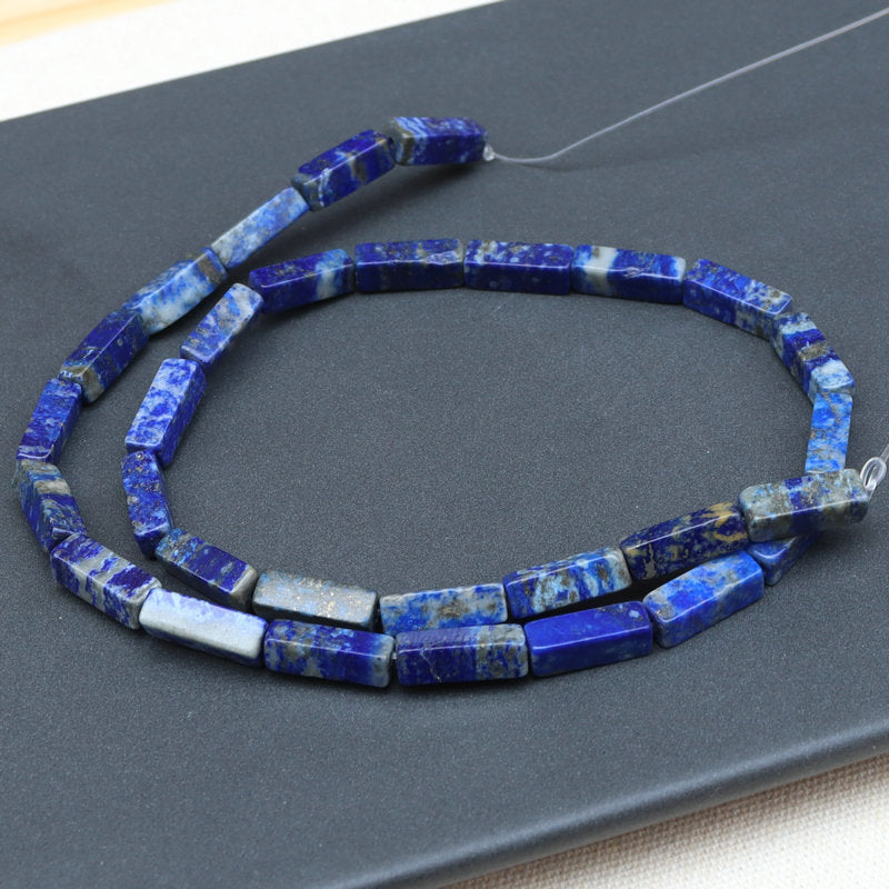 Natural Stone Rectangular Beads 4x13mm for DIY Bracelets