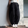 Men's Harem Pants: Cotton Linen Wide Leg Trousers