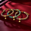 Handwoven Tibetan Style Corn Knot Bracelet with Bell
