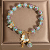 Butterfly Charm Rose Flower Liuli Bracelet