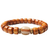Tibetan Style Bone Bead Bracelet Om Mani Padme Hum Strength