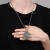 Peony Flower Copper Coin Necklace