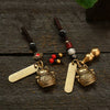Brass Lucky Cat Chinese Coin Wealth Keychains