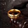 Om Mani Padme Hum Adjustable Ring, Gold-Tone