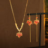 Red Maple Leaf Copper Necklace or Earrings