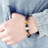 Tiger Eye Strength Fulfillment Bracelet, Stainless Steel Beads
