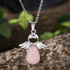 Little Angel Wings Natural Crystal Luck Necklace Pendant