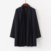 Men's Kimono Long Sleeve Open Front Mid-length Solid Color Spring Fall