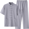 Men's Meditation Cloth Cotton Linen Tang Suit Set