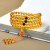 Citrine and Amethyst Glass Mala Bracelet