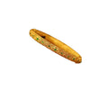 Gold-Tone Filigree Bangle with Green Stones