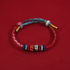 Handmade Braided Cord Bracelet with Gradient Beads