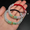 Jade Peace Buckle Weave Bracelet Red String
