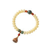 Star Moon Bodhi Seed Lotus Jade Double Wrap Bracelet