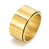Titanium Steel Golden Light Mantra Spinner Ring