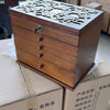 Wooden Jewelry Box with Carved Plum Blossom Lid