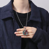 Copper Koi Fish Necklace with Enamel Pendant