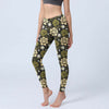 Floral Print Yoga Leggings Women's 3D Stretch Gym Pants