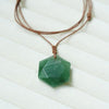 Hexagon Crystal Pendant Necklace Handmade Adjustable Cord