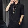 Men's Linen Short Sleeve Shirt Casual Summer Half Sleeve T-Shirt